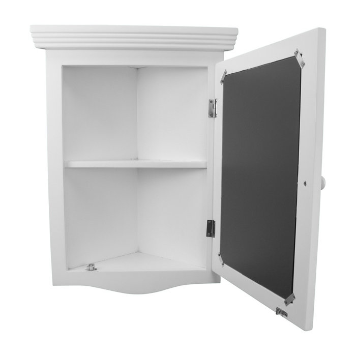 Charlton Home® Eskew 20.13'' W 27.13'' H Corner Mount Framed Medicine